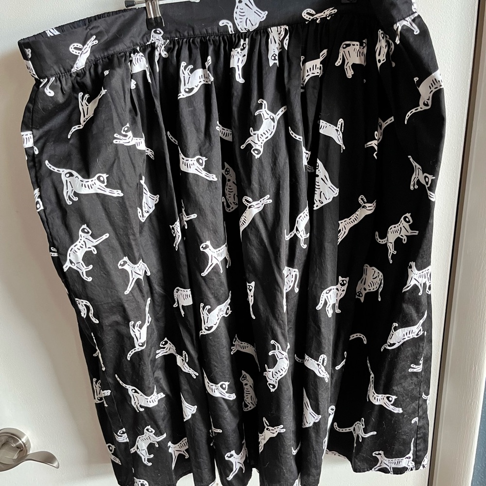 ModCloth skeleton cat skirt